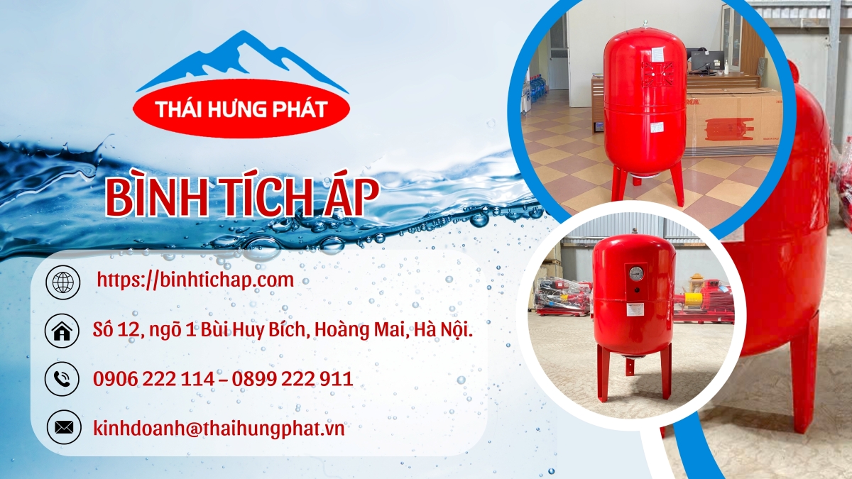 banner bình tích áp máy bơm nước thái hưng phát