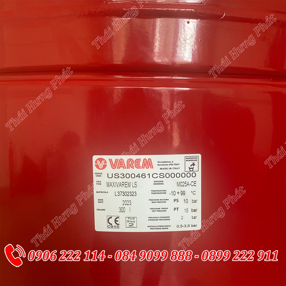 bình tích áp varem 300l 10 bar