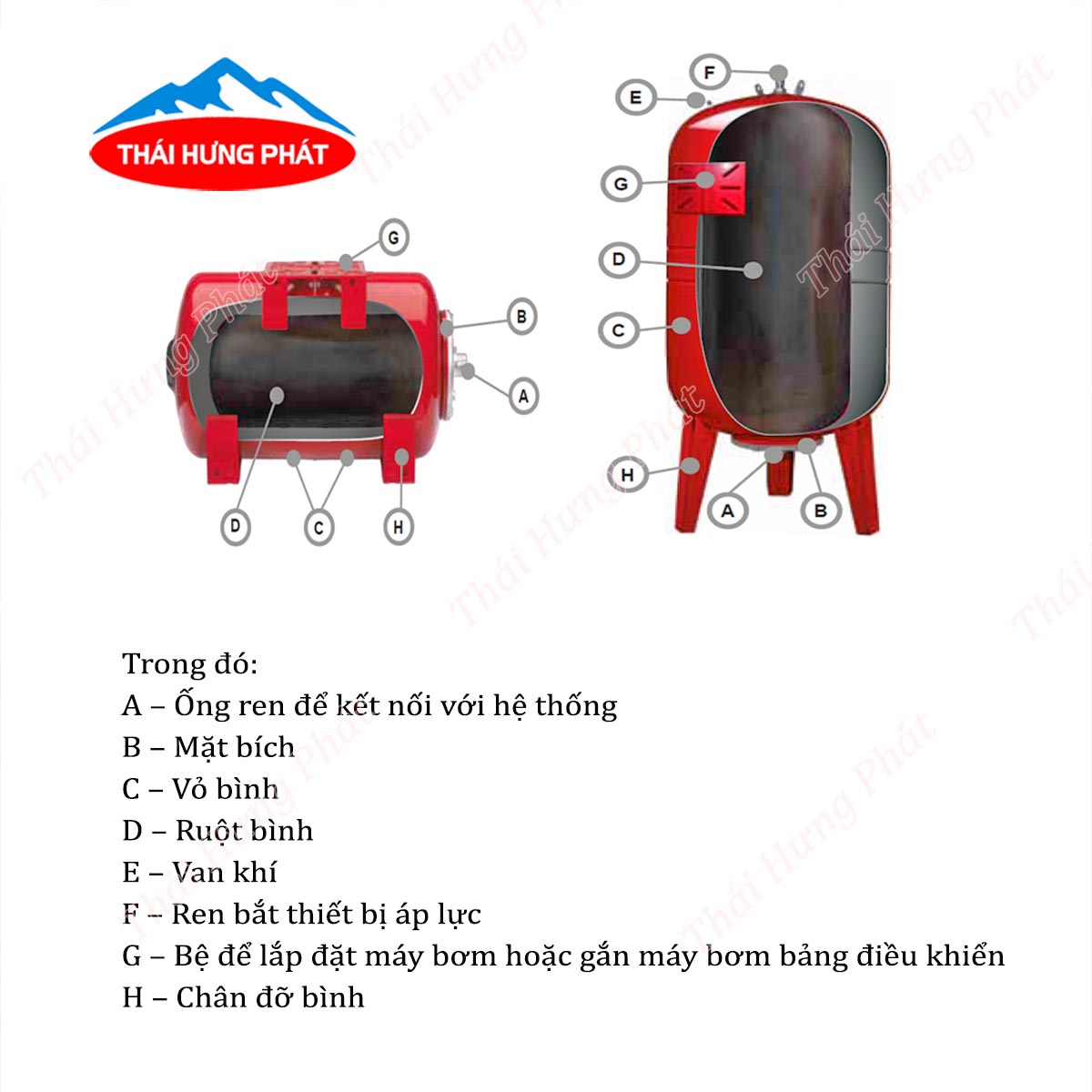 bình tích áp varem 1000l 10 bar