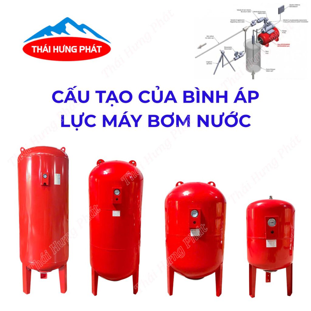 Bình áp lực máy bơm nước: Gồm những bộ phận nào? Phân tích chi tiết
